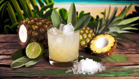 Coco-Pineapple Sage Chill Cocktail