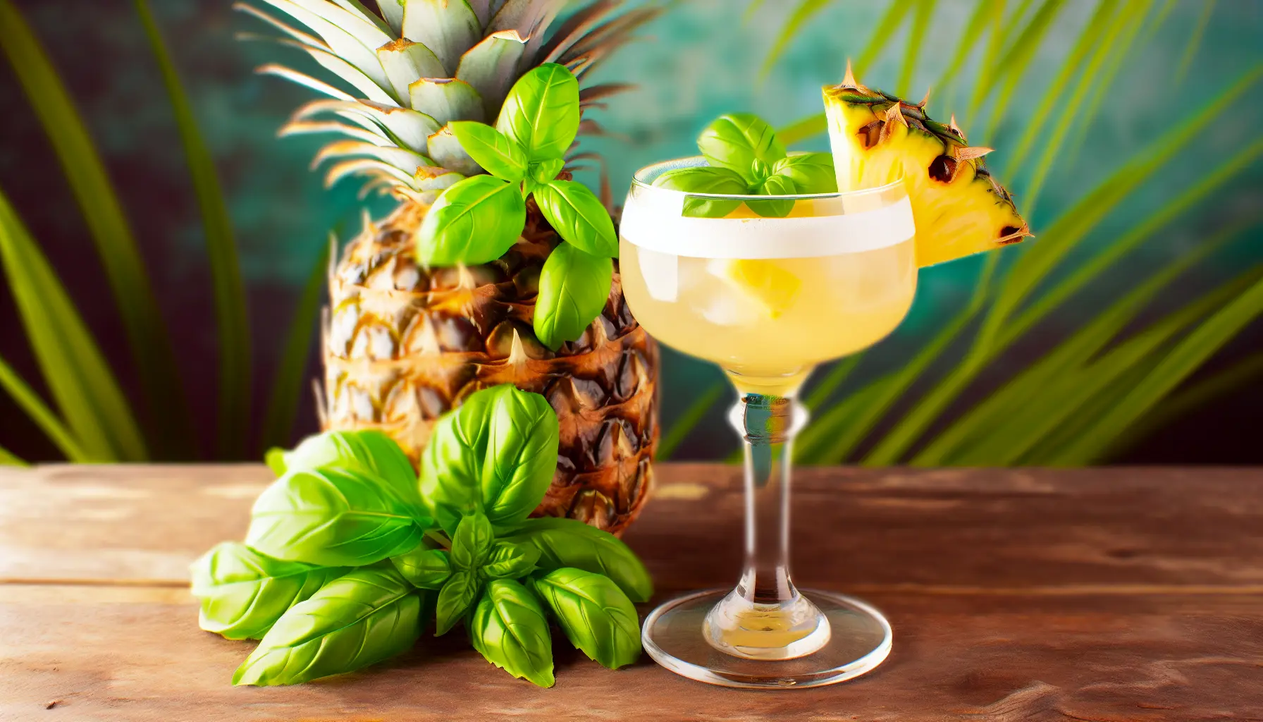 Coconut Pineapple Basil Flip