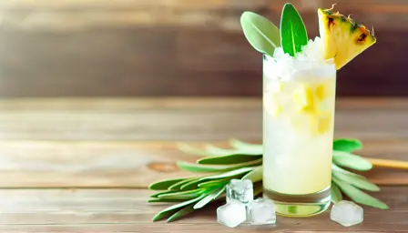 Coconut Pineapple Sage Sparkler