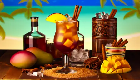 Crimson Mango Flame cocktail