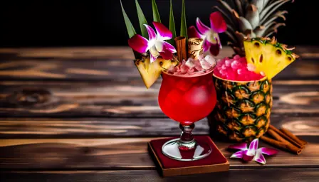 Crimson Orchid Flame cocktail