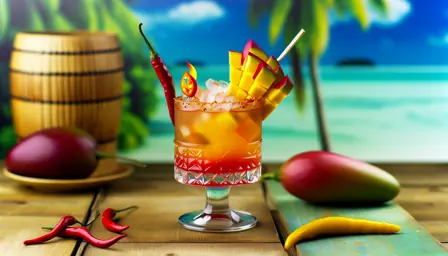 Fiery Mango Reef cocktail