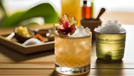 Golden Hibiscus Swizzle