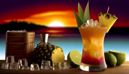 Lava Pineapple Sunset cocktail