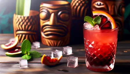 Midnight Coral Glow cocktail